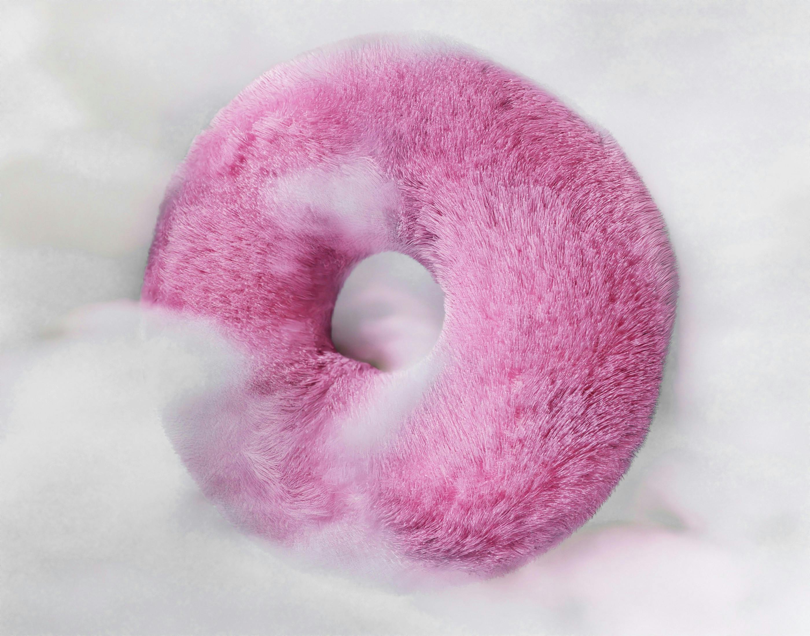 a pink fuzzy object